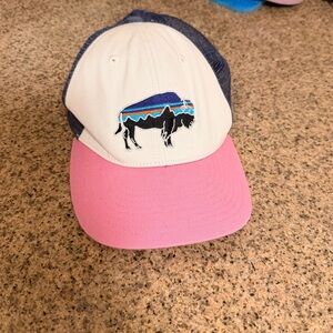 Patagonia Blue and White Trucker Hat